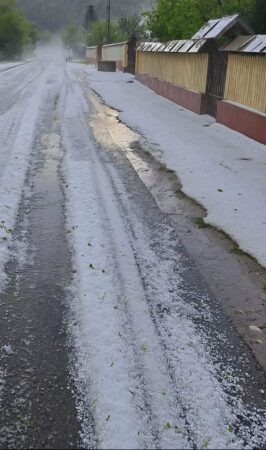 A fost prăpăd pe Valea Dâmboviței, duminică după-amiază, o furtună cu grindină s-a dezlănțuit, livezile au fost distruse.