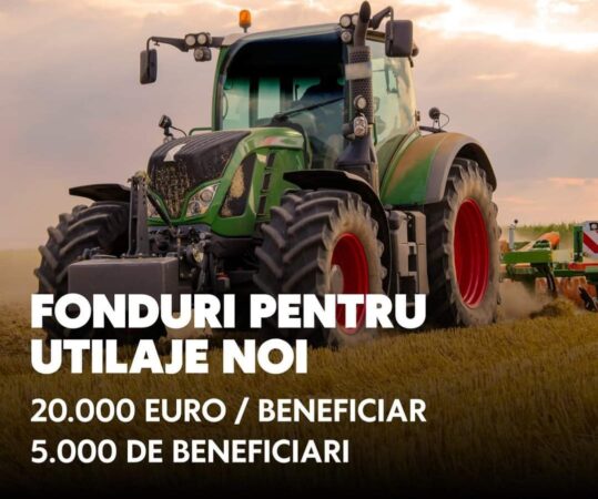 ÎNCEPE PROGRAMUL „RABLA pentru TRACTOARE” Ministerul Agriculturii împreună cu Ministerul Mediului a lansat Programul de stimulare a înnoirii Parcului Național de tractoare și mașini agricole, care a fost aprobat în ședința de ieri a Guvernului 5000 de fermieri vor putea beneficia de acest program și vor primi vouchere de 20.000 de euro pentru achiziționarea de tractoare sau alte utilaje noi. Bugetul alocat pentru acest program este de 100 milioane euro.