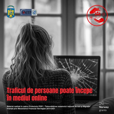  Prin promisiuni și oferte false, traficanții îi ademenesc pe oameni în mediul online, în vederea exploatării prin muncă.