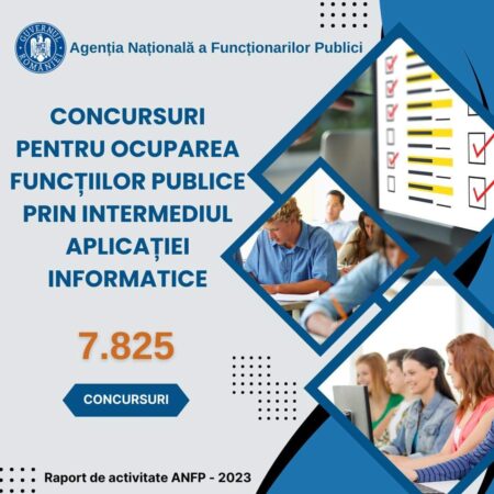 În 2023, ANFP a gestionat cu succes 7.825 de concursuri pentru ocuparea funcțiilor publice prin intermediul aplicației informatice!
