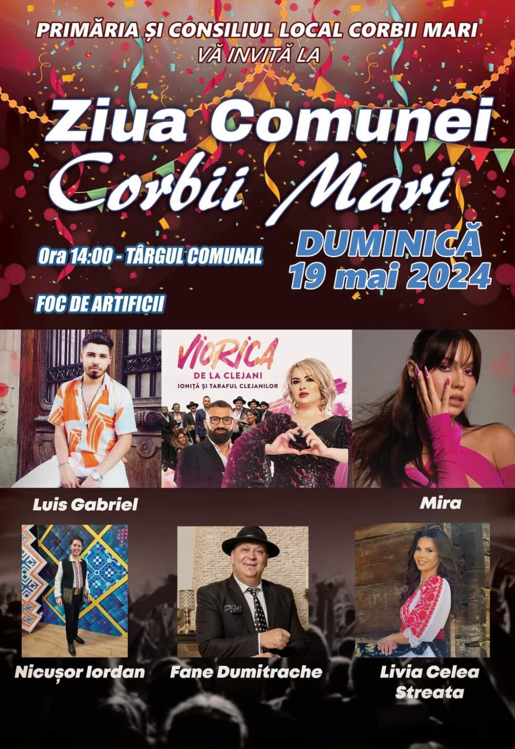 Și anul acesta, va avea loc Ziua comunei Corbii Mari, un moment de sărbătoare pentru  întreaga comunitate. Duminică,  19 mai 2024