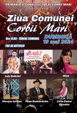 Și anul acesta, va avea loc Ziua comunei Corbii Mari, un moment de sărbătoare pentru  întreaga comunitate. Duminică,  19 mai 2024