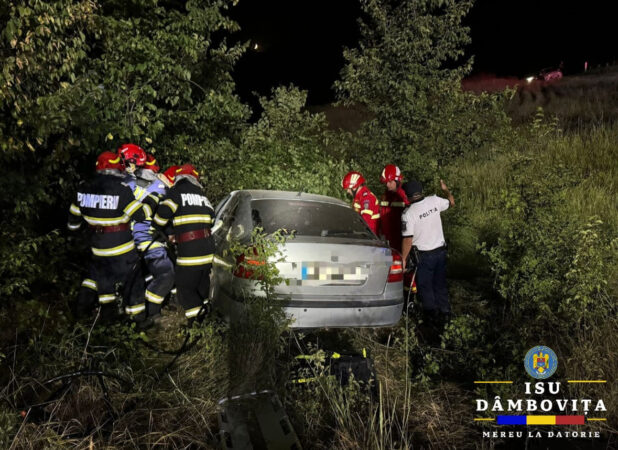 În cursul nopții trecute, polițiștii din cadrul Poliției Orașului Găești au fost sesizați cu privire la producerea unui accident rutier în afara localității Mătăsaru.