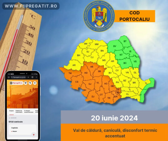 O nouă zi de foc pentru dâmbovițeni Este în vigoare o nouă avertizare meteorologică COD PORTOCALIU de CANICULĂ, valabilă pentru 20 iunie 2024, în tot județul Dâmbovița.