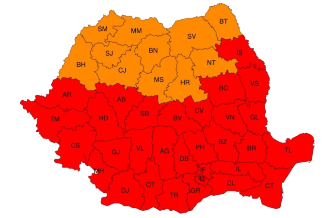 Județul Dâmbovița rămâne sub COD ROȘU de CANICULĂ încă două zile În județul Dâmbovița, valul de căldură va continua să fie intens astăzi, 16 iulie și mâine, 17 iulie. Se vor înregistra temperaturi maxime