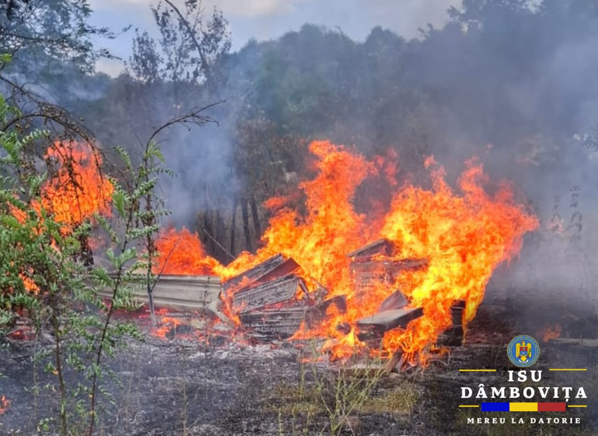 Ieri, în jurul orei 17:08, pompierii au fost solicitați să intervină în cazul unui incendiu de vegetație uscată în localitatea Dragodana.