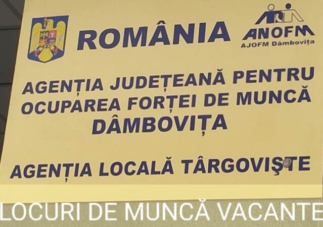 Peste 500 de locuri de muncă vacante prin AJOFM Dâmbovița! Persoanele interesate să ocupe un loc de muncă, pot accesa unul dintre cele 520 de posturi vacante aflate astăzi în baza de date a AJOFM Dâmbovița.