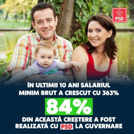 Marcel Ciolacu: Prezența PSD la guvernare este acum o garanție fermă a creșterii nivelului de trai PSD a anunțat că de la 1 iulie 2024, pentru 1,8 milioane de angajați, majoritar din sectorul privat, salariul minim brut s-a majorat de la 3.300 la 3.700 de lei.