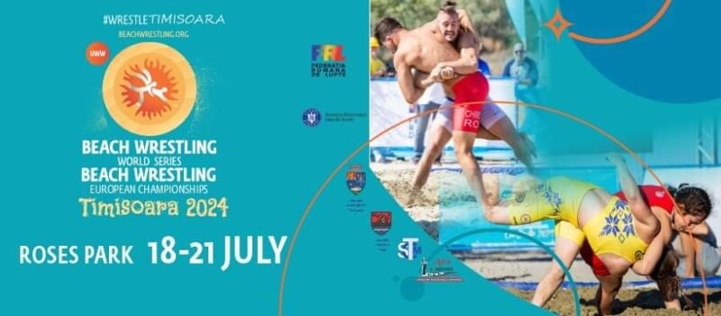 România găzduiește Campionatul European de Lupte pe Plajă Campionatul Mondial Beach Wrestling World Series Între 18 și 21 iulie, România găzduiește Campionatul European de Lupte pe Plajă (U15, U17 și U20), precum și Campionatul Mondial Beach Wrestling