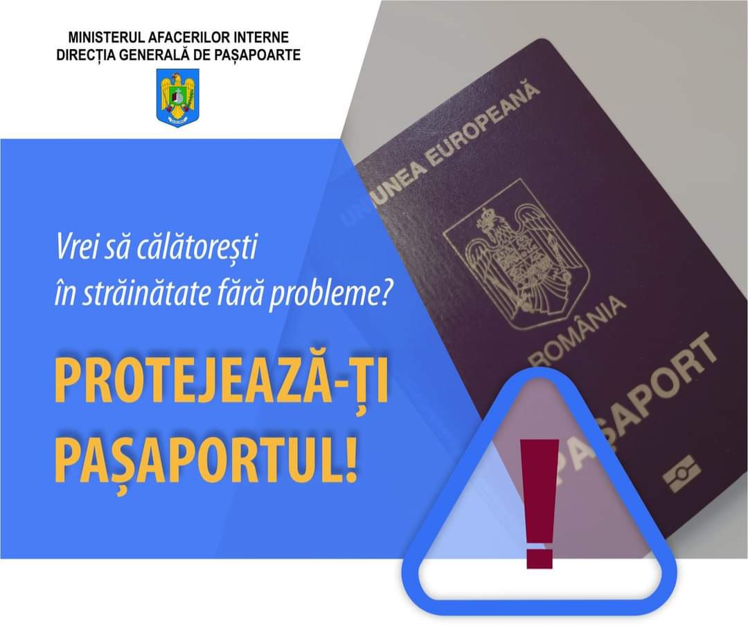 Vă informăm că începând cu data de 03.07.2024, sunt implementate noi modificări legislative în sistemul de pașapoarte ca urmare