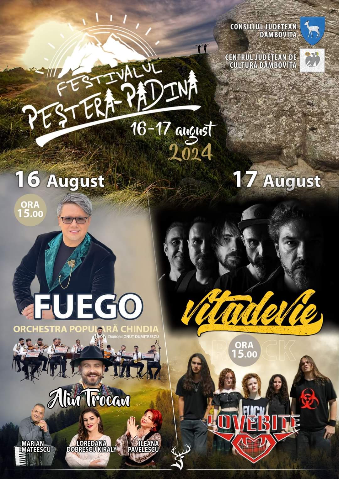 În perioada 16-17 august 2024, Consiliul Județean Dâmbovița, prin Centrul Județean de Cultură Dâmbovița, va organiza Festivalul