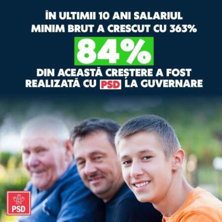  PSD  susține că Guvernarea PSD a dus la sporirea substanțialǎ a veniturilor românilor astfel: 