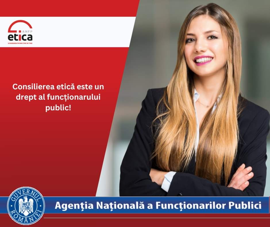 Consilierea etică este un drept al funcționarului public, o opțiune de care poate uza ori de câte ori consideră că este necesar și nu o obligație!