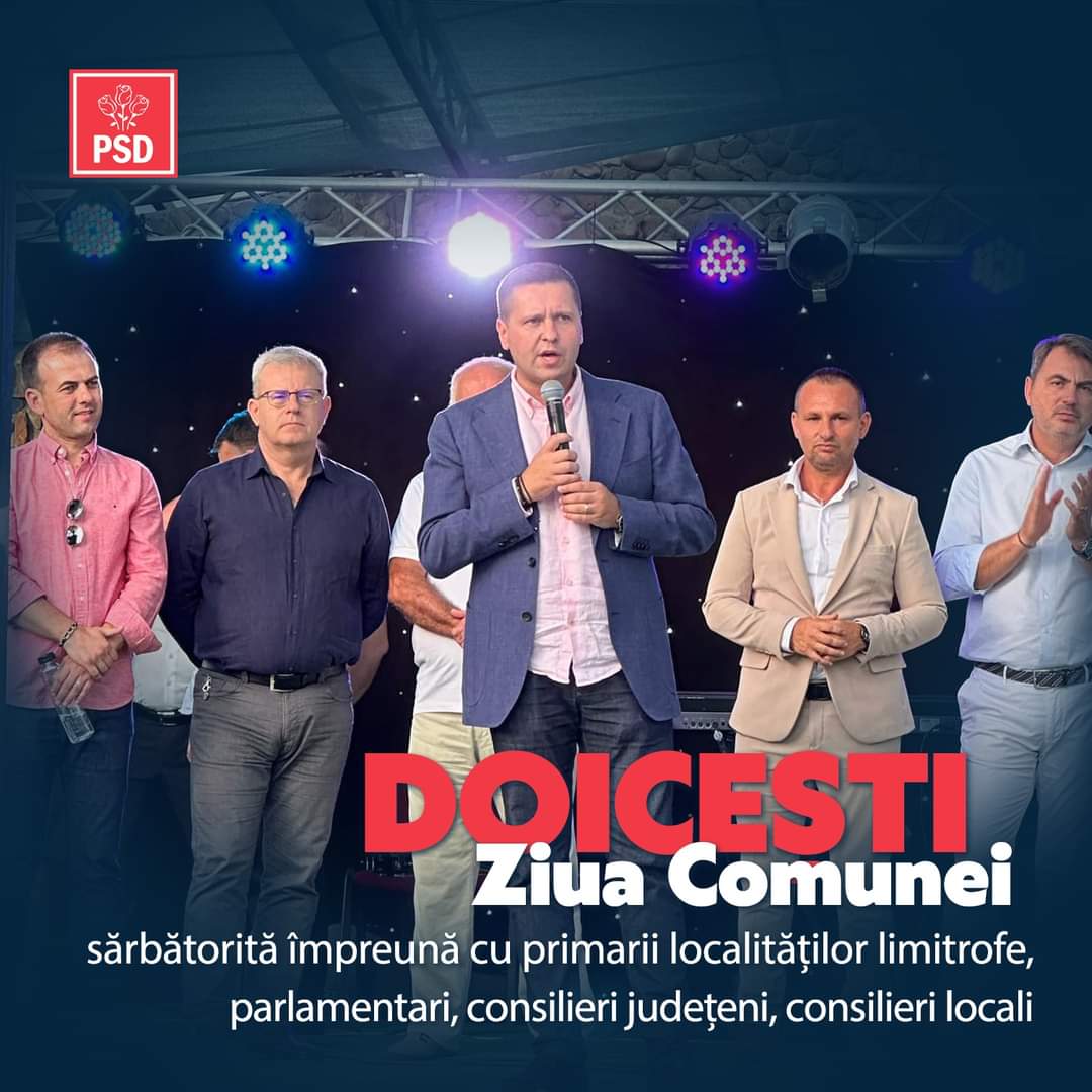 Președintele Consiliului Județean Dâmbovița și liderul PSD Dâmbovița, Corneliu Ștefan, a participat la Ziua comunei Doicești, alături de mai mulți colegi.