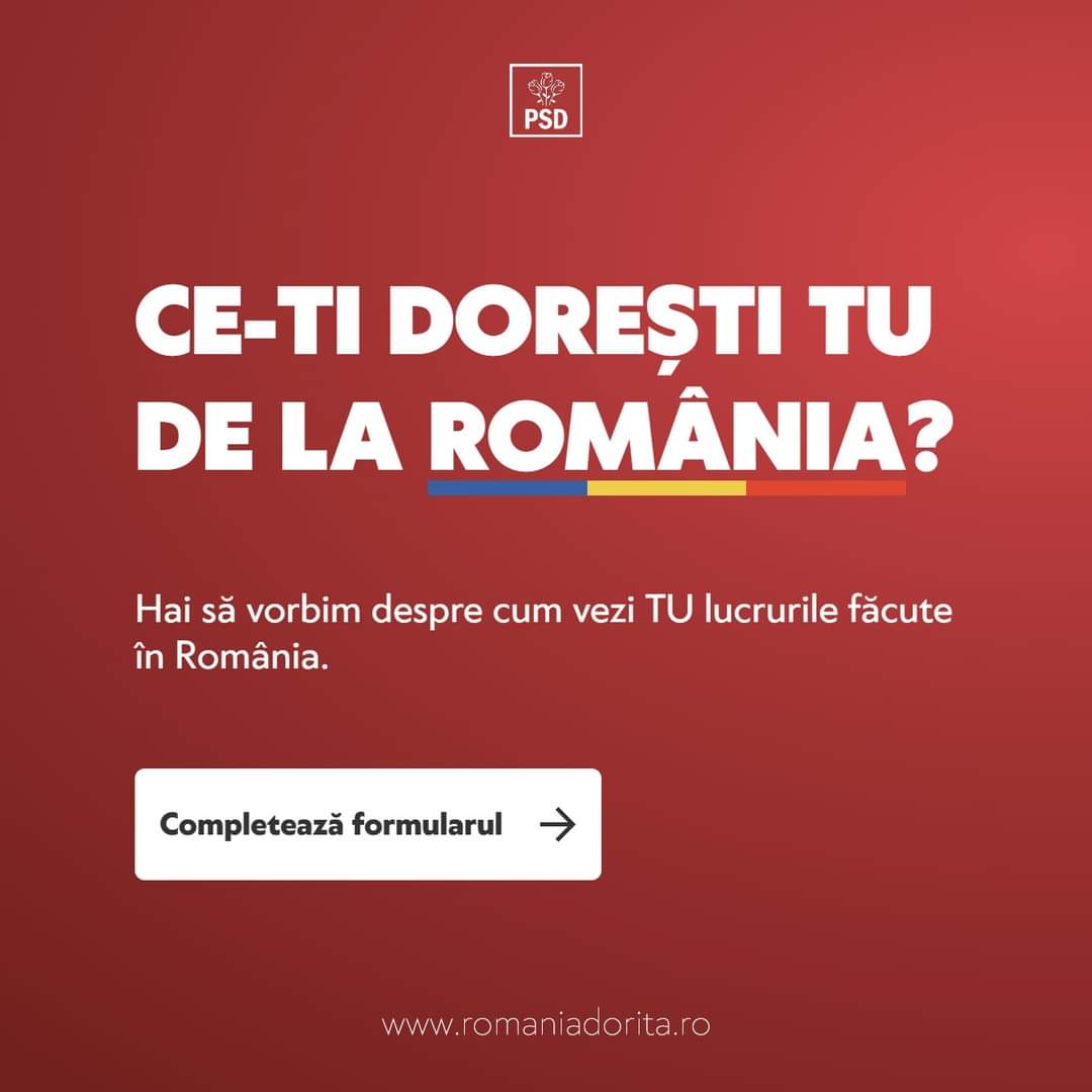 PSD lansează campania online "Ce-ți dorești tu de la România?" pentru a strânge părerile și viziunile cetățenilor.