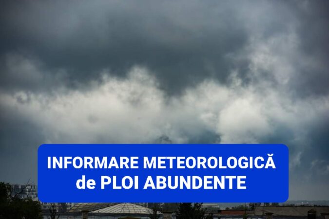 Cetățenii din județul Dâmbovița trebuie să fie atenți la avertizările meteorologice și să ia măsuri de precauție Județul Dâmbovița se află sub INFORMARE METEOROLOGICĂ de ploi abundente, conform informațiilor emise de Administrația Națională de Meteorologie.