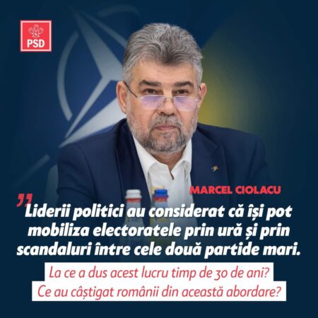 Premierul Marcel Ciolacu reiterează necesitatea unui guvern stabil și responsabil pentru a asigura progresul și dezvoltarea durabilă a României Premierul Marcel Ciolacu, lider al Partidului Social Democrat (PSD), a subliniat importanța stabilității politice pentru România în contextul actual