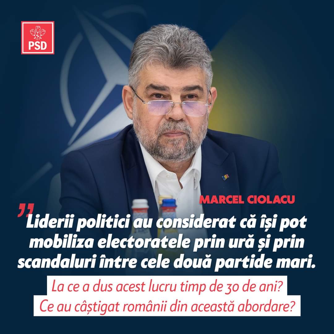 Premierul Marcel Ciolacu, lider al Partidului Social Democrat (PSD), a subliniat importanța stabilității politice pentru România în contextul actual