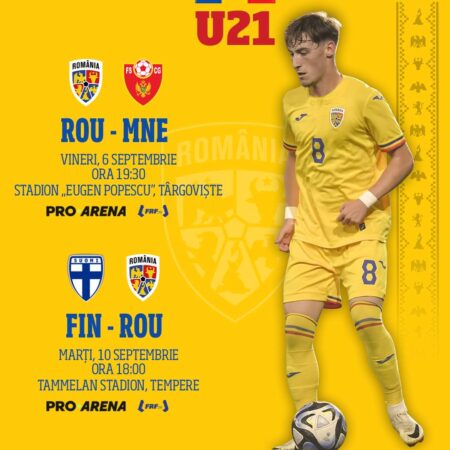 Echipa națională de fotbal  U 21 a României continuă drumul către EURO 2025 cu două meciuri importante în luna septembrie.