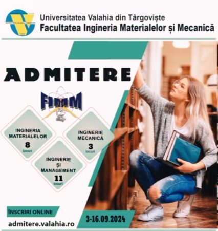 Universitatea „Valahia” din Târgoviște anunță începerea unei noi sesiuni de admitere Universitatea "Valahia" din Târgoviște anunță începerea unei noi sesiuni de admitere, de marți, 3 septembrie.