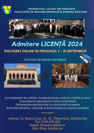 De astăzi, 3 septembrie începe o nouă sesiune de admitere la Universitatea Universitatea „Valahia” din Târgoviște Multe opțiuni de studiu la Universitatea „Valahia” din Târgoviște, din 3 septembrie începe o nouă sesiune de admitere .Universitatea „Valahia” din Târgoviște
