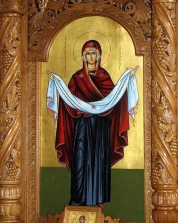 Biserica Ortodoxă Română sărbătorește  pe data de 1 octombrie , Acoperământul Maicii Domnului, unul dintre cele mai importante momente
