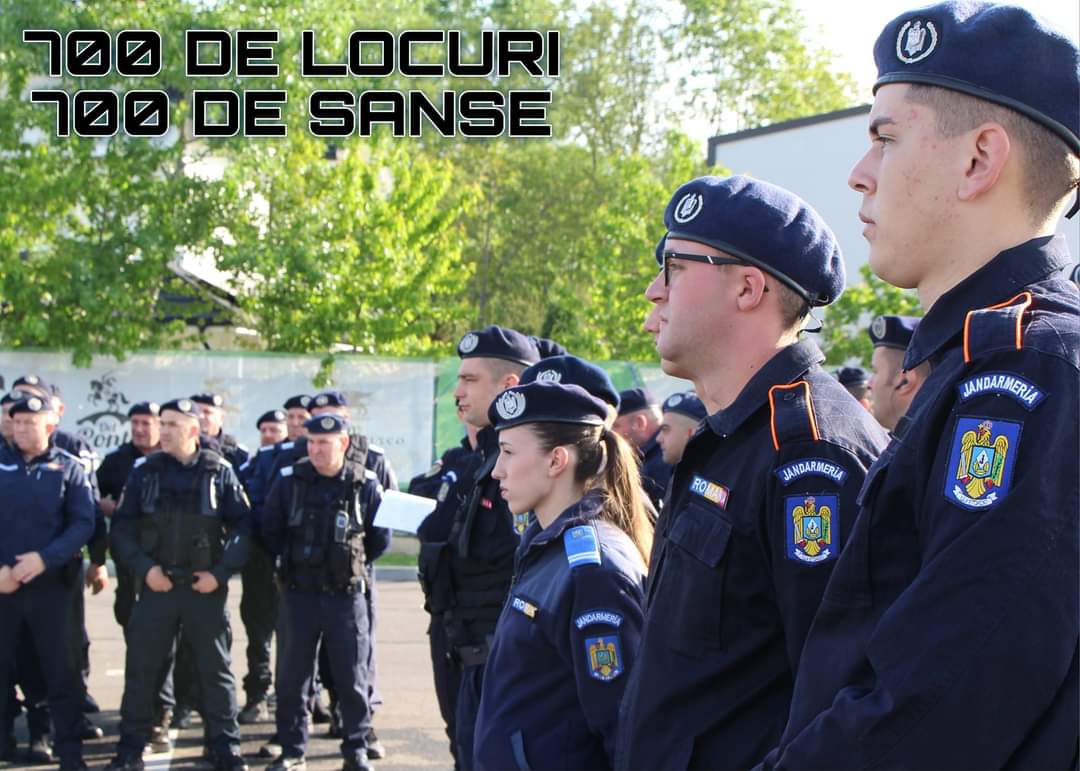 Jandarmeria Dâmbovița a anunțat concursul de admitere pentru 700 de locuri disponibile în școlile militare de subofițeri și agenți.