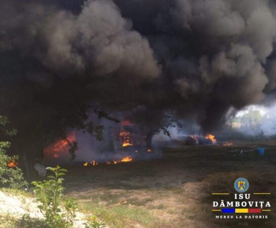  Garda de Intervenție Cornești a fost solicitată să intervină în cazul un incendiu de vegetație uscată în localitatea Dobra. 