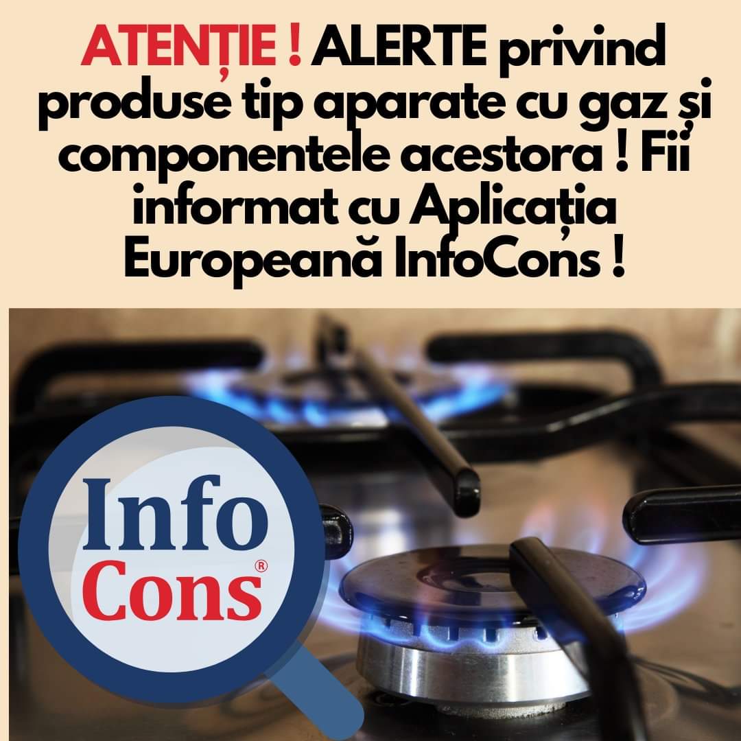 InfoCons Protecția Consumatorilor avertizează cu privire la riscurile asociate cu aparatele cu gaz și componentele acestora