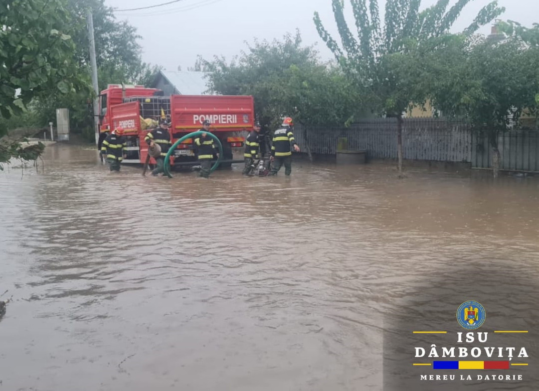Echipajele Inspectoratului pentru Situații de Urgență "Basarab I" al județului Dâmbovița au intervenit în localitatea Cuza Vodă, județul Galați