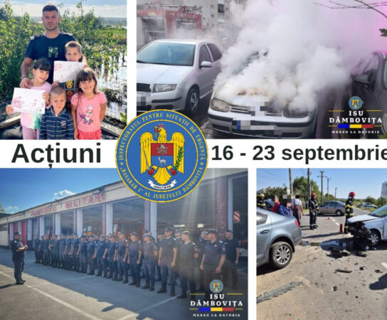 Echipajele de intervenție din cadrul Inspectoratului pentru Situații de Urgență „Basarab I” al județului Dâmbovița au avut o activitate intensă