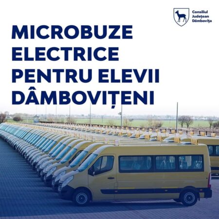 Consiliul Județean Dâmbovița a anunțat lansarea unei licitații publice pentru achiziționarea a 17 microbuze destinate transportului elevilor navetiști din 17