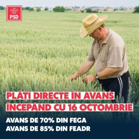 PSD: BANI ÎN AVANS PENTRU FERMIERI PSD anunță că si în acest an, vene în sprijinul fermierilor, pentru a-i ajuta să depășească mai ușor problemele de lichidități cu care se confruntă