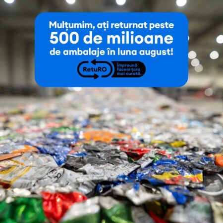Rata de colectare a ambalajelor marcate SGR a atins un record de 78% în luna august, acesta fiind cel mai bun rezultat înregistrat în cele 9 luni