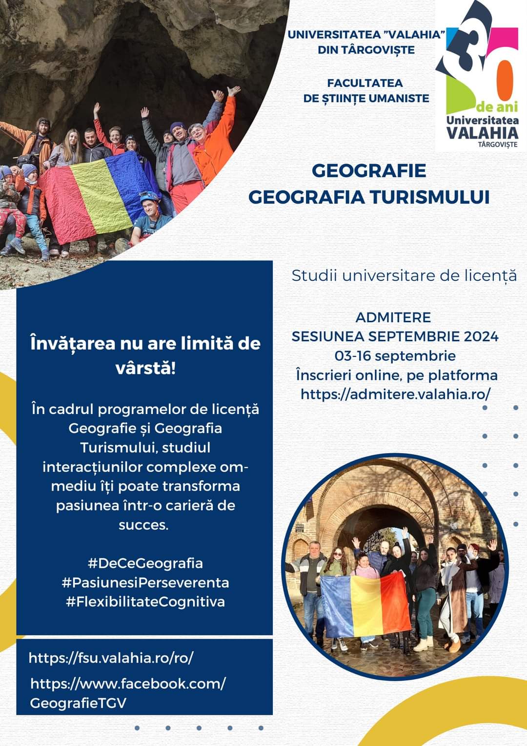 Au început înscrierile în sesiunea de toamnă la specializările Geografie și Geografia turismului Start înscrieri în sesiunea de toamnă la specializările Geografie