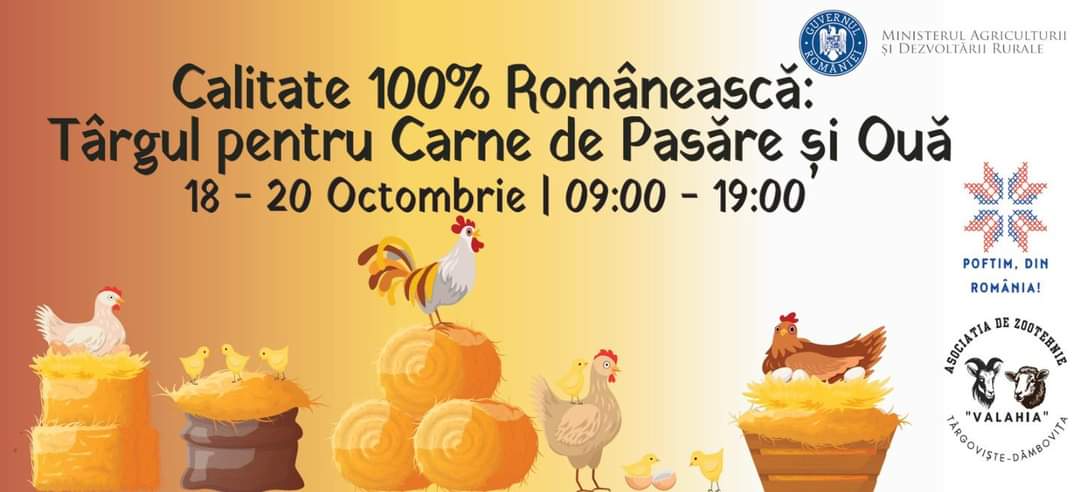 Ministerul Agriculturii și Dezvoltării Rurale (MADR) va organiza, în premieră, un târg dedicat promovării consumului de carne de pasăre din fermele românești.