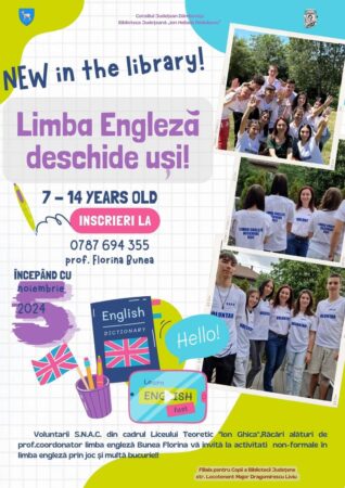 Biblioteca Județeană „Ion Heliade Rădulescu” Dâmbovița, în parteneriat cu voluntarii S.N.A.C. de la Liceul Teoretic „Ion Ghica” Răcari, anunță cu entuziasm deschiderea cursului interactiv
