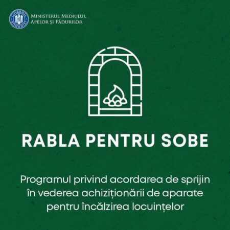 Programul „Rabla pentru Sobe” – Soluții eficiente pentru încălzirea locuințelor și protejarea mediului Într-o perioadă în care preocupările legate de mediu și eficiența energetică sunt tot mai mari, Ministerul Mediului, Apelor și Pădurilor (MMAP)