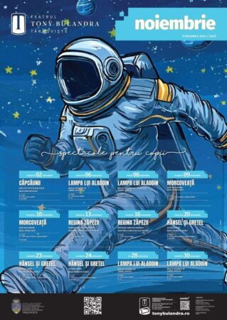 Luna noiembrie este plină de spectacole la Teatrul Tony Bulandra din Târgoviște Teatrul Tony Bulandra din Târgoviște anunță o lună noiembrie vibrantă, plină de spectacole captivante, atât la sediul său