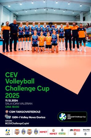 Astăzi, 11 decembrie, de la ora 18:00, Sala Ioan Valerian din Târgoviște, va găzdui un meci deosebit de important pentru echipa de volei CSM