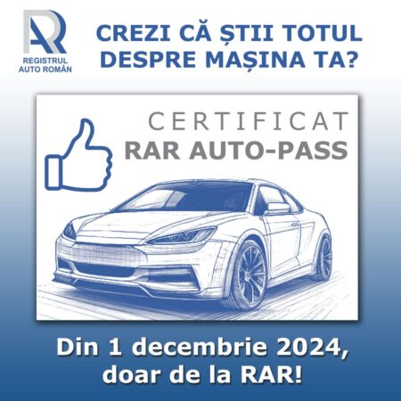 Începând cu 1 decembrie, Registrul Auto Român (RAR) oferă o nouă opțiune inovativă pentru cei care doresc să cumpere