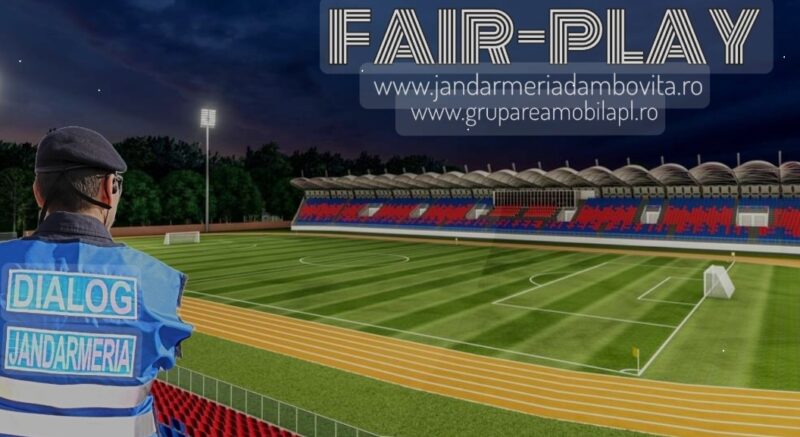 Jandarmii dâmbovițeni vor asigura măsurile de ordine publică, astăzi, 3 decembrie a.c., începând cu ora 18:00, pe stadionul