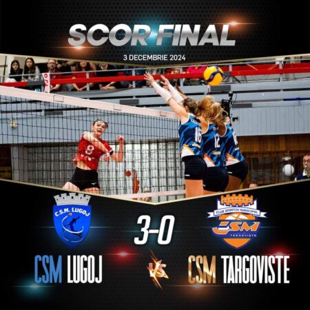 Echipa de volei a CSM Târgoviște a suferit o înfrângere categorică în deplasarea de la CSM Lugoj, meciul încheindu-se cu scorul de 3-0 în favoarea gazdelor.