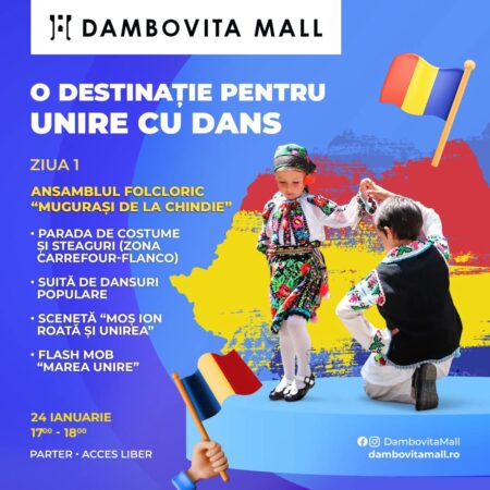Unire prin dans la Dâmbovița Mall: Sărbătorește Ziua Unirii Principatelor Române într-un mod deosebit Pe 24 ianuarie, Dâmbovița Mall te invită să sărbătorești Ziua Unirii Principatelor Române cu un eveniment special, plin de tradiții
