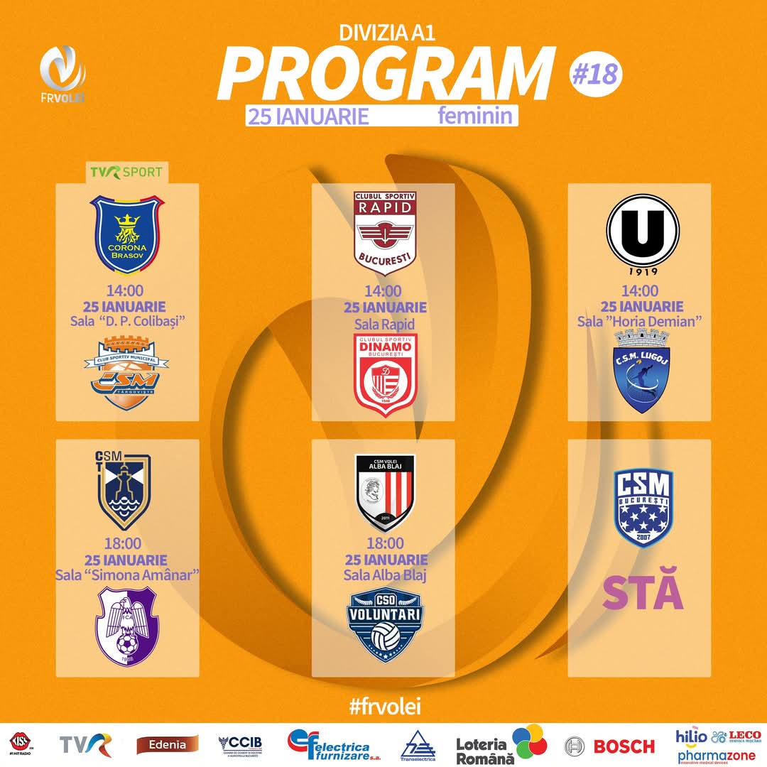 Iubitorii voleiului se pregătesc pentru confruntări de mare intensitate, iar partidele din această etapă vor fi cu siguranță pe muchie de cuțit.