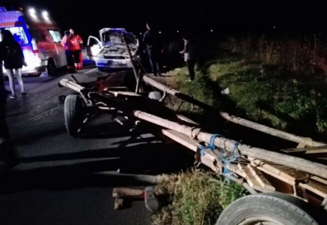 Coliziune între un autoturism și o căruță în comuna Sălcioara Un accident rutier a avut loc în comuna Sălcioara, sat Podu Rizii, implicând un autoturism și un atelaj agricol.