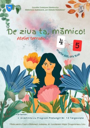 Biblioteca Județeană Dâmbovița – Filiala pentru copii, în parteneriat cu Grădinița cu Program Prelungit nr. 13 Târgoviște, pregătește un eveniment special pentru cei mici.