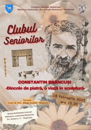 Omagiu adus lui Constantin Brâncuși la Biblioteca Județeană „Ion Heliade Rădulescu” Dâmbovița Astăzi, 18 februarie 2025, Sala Multimedia a Bibliotecii Județene „Ion Heliade Rădulescu” Dâmbovița va găzdui o întâlnire deosebită a Clubului Seniorilor