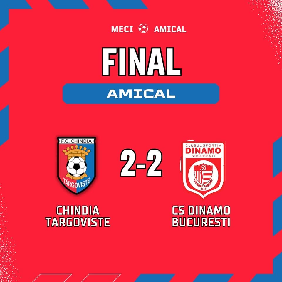 Un meci de pregătire plin de energie și momente incitante s-a desfășurat pe stadionul Eugen Popescu din Târgoviște, unde echipele Chindia Târgoviște