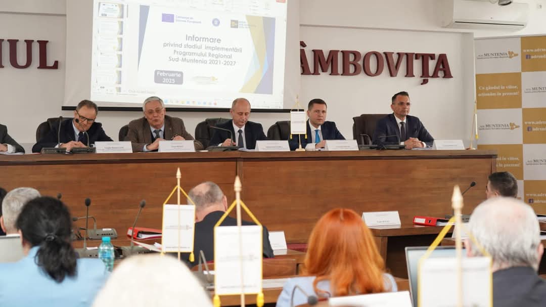 Ieri, președintele Consiliului Județean Dâmbovița, Corneliu Ștefan, a participat la o ședință importantă a Consiliului pentru Dezvoltare Regională Sud-Muntenia